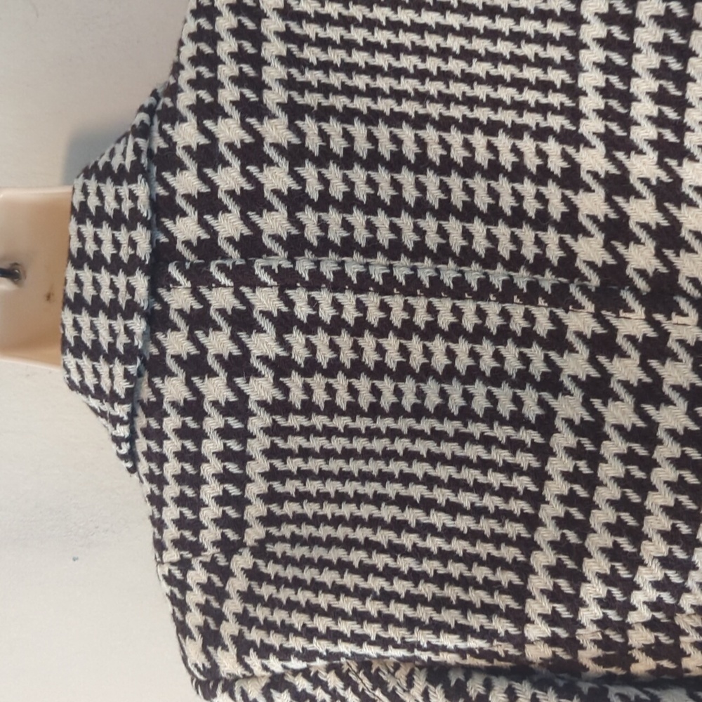 J.Crew Wool Blend Houndstooth Check Belted Wrap Trench Coat Classic 8 - Picture 13 of 16
